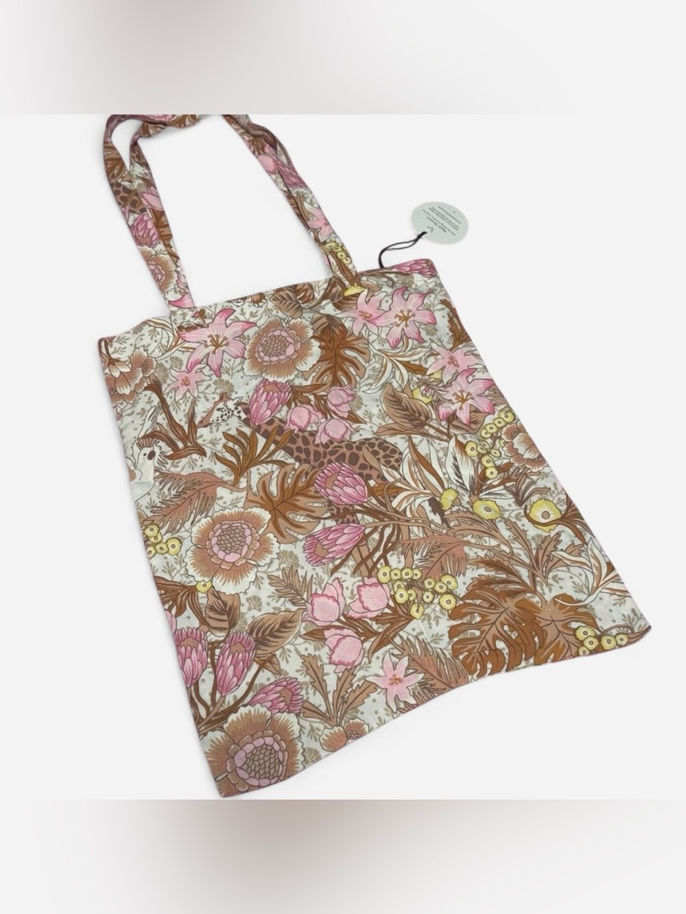 Spell & The Gypsy "Tropical Jungle" Library Tote Bag NWT — Reusable Boho Canvas